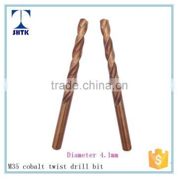 Factory Direct Supply, M35 Cobalt, Drill Bit, Twist Drill Bit Dia 4.1mm