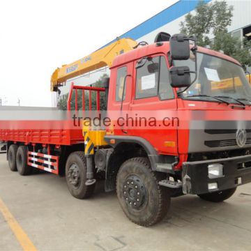 New coming dongfeng 8x4 12 wheeler lorry truck mounted crane