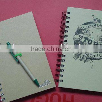 eco-friendly hardcover spiral notebook