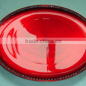 Round charger plate