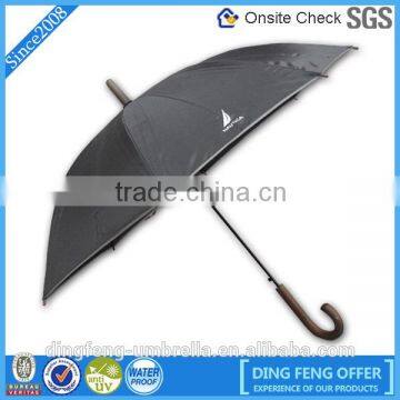 Black protect sunshade walking stick umbrella