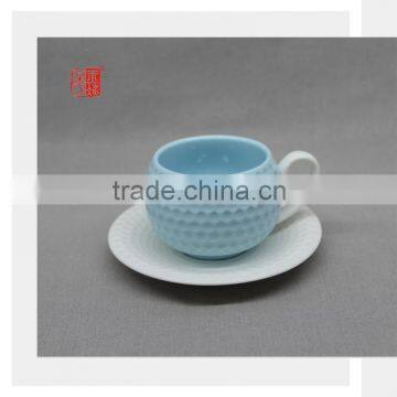 Small Espresso Cups and Sacuers Color Clay Porcelain Tea Cup Set