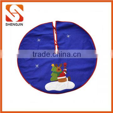 SJ-60052 Blue Christmas felt tree skirt