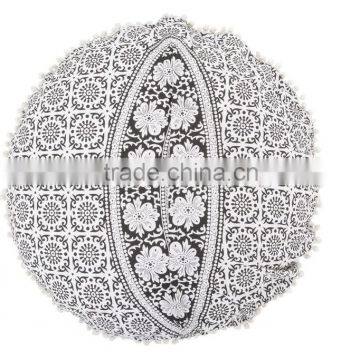 Round Elephant Mandala Floor Pillow Cover Decorative Throw Pillow Case Indian Roundie Large photo-3