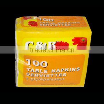 1ply 33cm Table napkin serviettes 100 pack