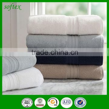 Luxury Hotel Spa Bath Towels 100% Cotton Dobby Border Set spa towel with logo towel manufacturer