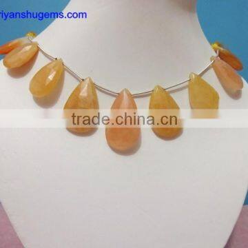 Yellow Aventurine Faceted long pear