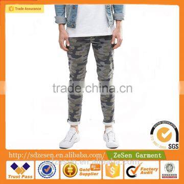 China Manufacturer Printed Camo Skinny Denim Jeans For Men Apparel