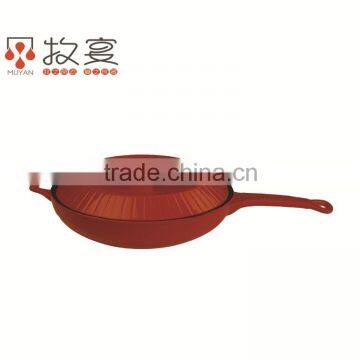 Chaozhou MUYAN ceramic colorful frying pan round shape 2016 new design for wholsale