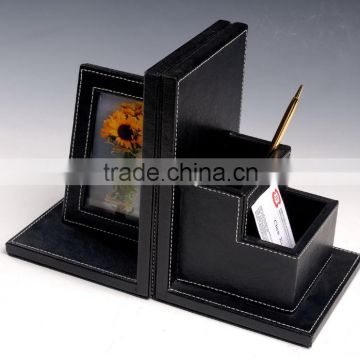 wholesale faux leather cute unique multifunctional/adjustable bookend