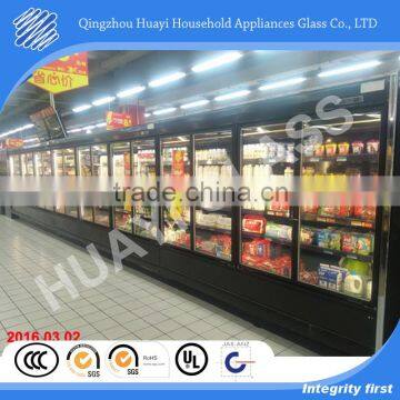 ECO friendly aluminum door frame low-e glass door for supermarket freezer