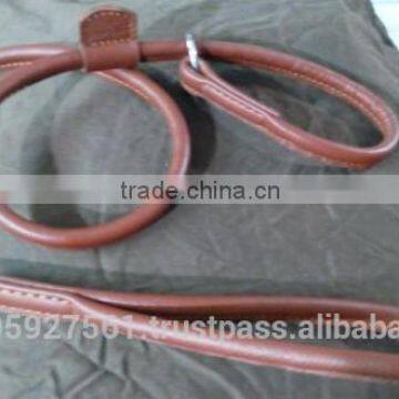 120 cm rolled leather dog leash 7mm diameter