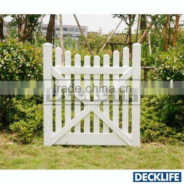 PVC Picket Garden Fencing Gate with Brace for Yard, Garden SPP3078175-G4x4-B