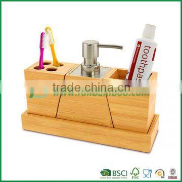 FB7-2012 Bamboo Bathroom Accessory, Toothbrush Box, Toothpaste Holder, Body Wash Dispenser photo-2