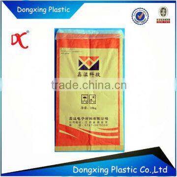 25kg plastic paper bag with PE inner bag for resin packing