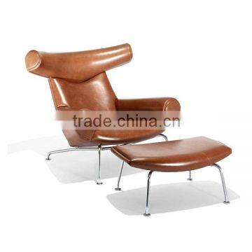 OX-chair and ottoman by Hans Wegner