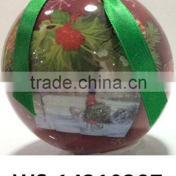 Leaf Design Christmas Plastic LED Ball Inside Flashing With Switch