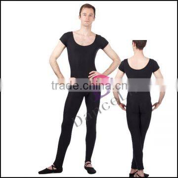 A2627 short sleeves gymnastic ballet dance unitards ballet men unitards spandex unitards