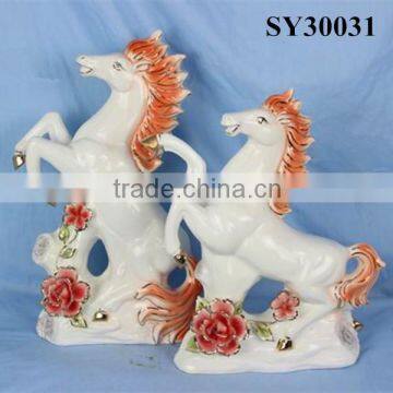 Horse design porcelain decorations