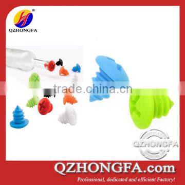 Cute Novelty screw shaped silicone wine stopper ,silicone bottle stopper