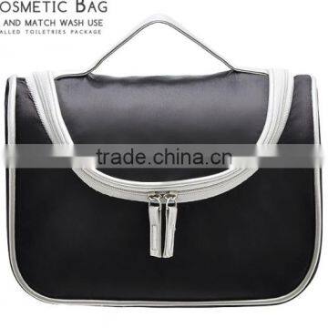 Professional silk fabric cosmetic bag, hanging make up bag