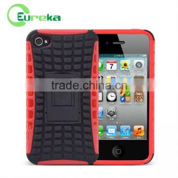 Fashion design tpu pc smart cover stand case for IPhone 4 4s