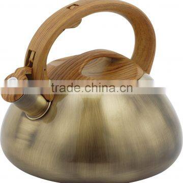 non-electric jam whistling tea induction copper coated kettle for gas cooking