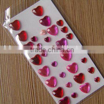 Free shipping shine crystal pink clothing rhinestone stickers