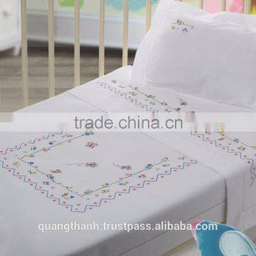 Hand embroidered baby bedding set No.1,embroidery children bedding set