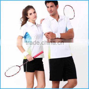 dry fit and top quality jersey designs badminton for couples and with low price badminton wear and sports wear in thailand