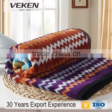 VEKEN Home Textile Yarn Dyed Wholesale Large 100% Cotton Beach Towel photo-2