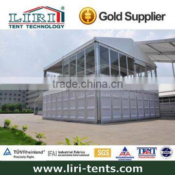 Aluminum double decker tent for event with clear span