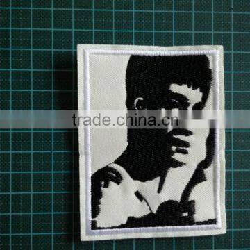 handsome man embroidered and iron on transfer for garment sticker