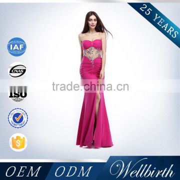 Beautiful gathers slim sleeveless beautiful lady fashion dress