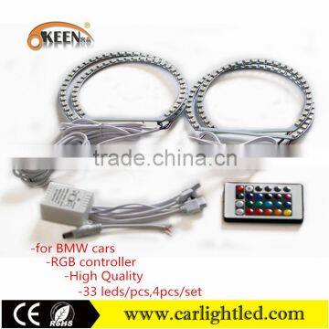 New Products 12v Rgb With Remote Car Led Light Angel Eye Colors Led Ccfl Halo Rings Color Changing Headlight Angel Eyes Kit photo-2
