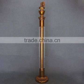 Golden Colored Acrylic Pillars For Interior Acrylic Stair Railings