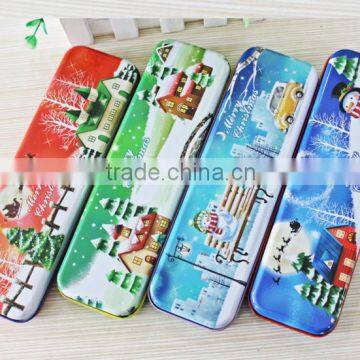 custom any printing logo pencil case for school metal tin pencil case boxes