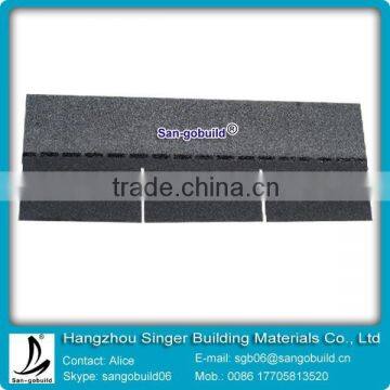 Black Single Layer 3-tab Asphalt Coated Roofing Shingle