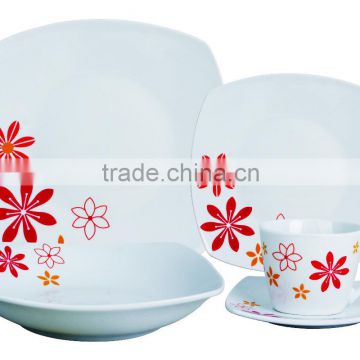 China supplier for ceramic square porcelain dinner set alibaba wholesale