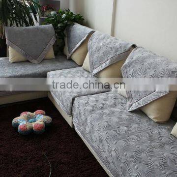 Satin Polyester Fabric Sembroidery Sofa Cover photo-3
