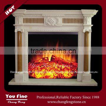 Freestanding Decorative Cultured Marble Fireplace