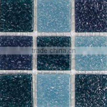 blue mix color swimming pool mosaicl tile