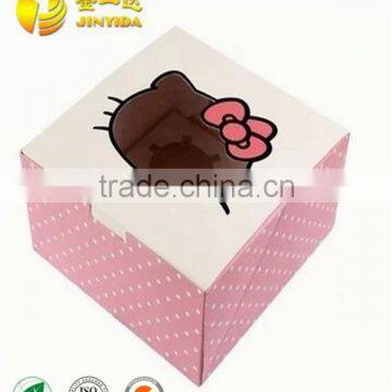 Custom printed cardboard food grade take away cake boxes