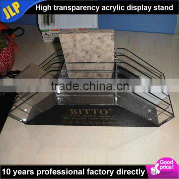 Luxury high quality marble display stand acrylic Decorative stone display rack