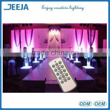 6 inch diameter professional rechargeable RGB LED candleabra wedding centerpiece lighting base