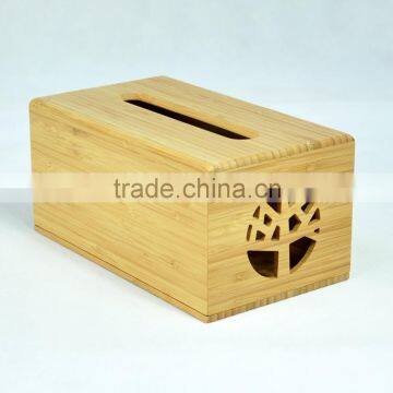 Bamboo wooden Car refillable decorate tissue box