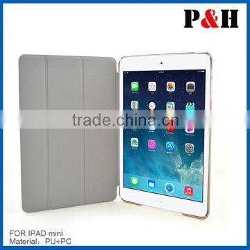 Newest Style Three Folder Leather Stand Cases Cover for Ipad Mini photo-5