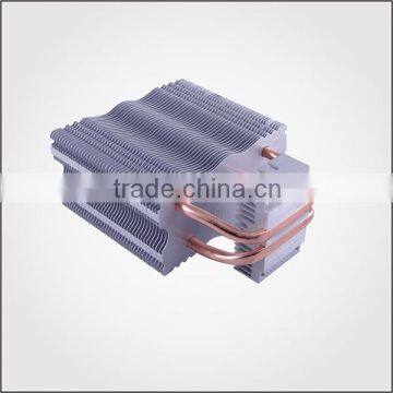 High quality Aluminum Fins Structured Heatsink with copper heatpipes