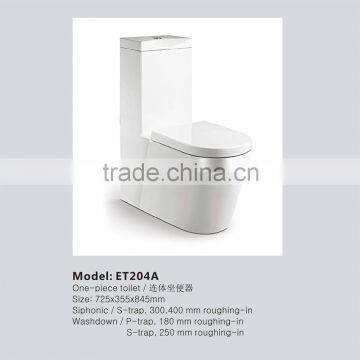 Floor Standing Dual Flush One Piece Ceramic Toilet ET204A