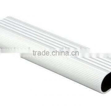 European famous size 30mm x 15mm wavy surface aluminum oval tube in silver anodized finish